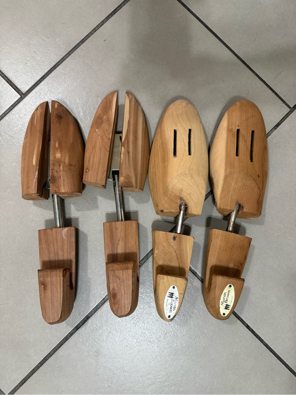 Marvin Brown wood shoe trees